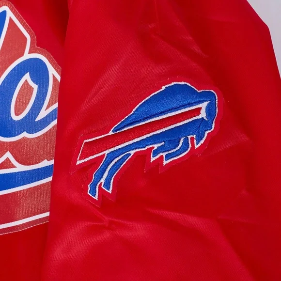 Buffalo Bills Women's Red Bomber Jacket - Picture 9 of 9